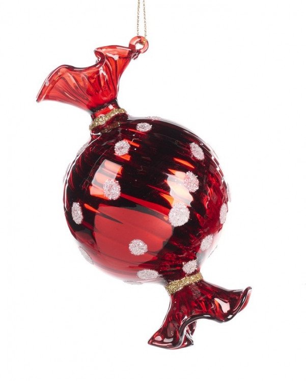 Підвіска "Цукерка кругла" h-12, червона