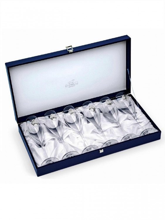 Келихи для шампанського "Версаль", колір срібло