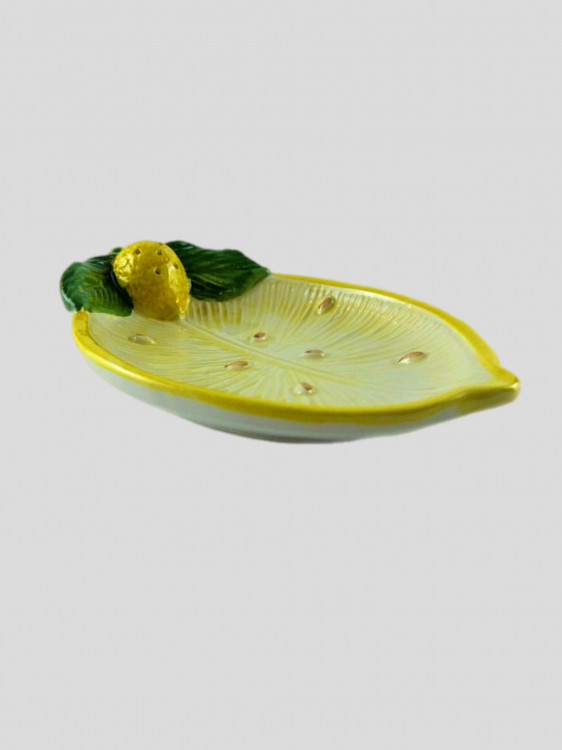 Тарілка з місцем для зубочисток "Лимони"