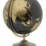 Глобус чорний з підсвіткою на золотій підставці d-25 h-38