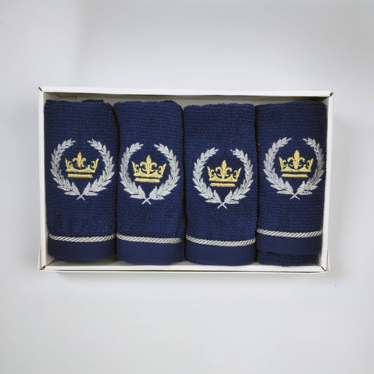 Полотенце "Piere loti" 30*50 см, 4шт синій