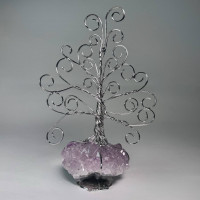 Дерево життя h-16,аметист, колір срібло