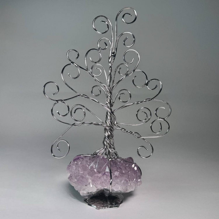 Дерево життя h-16,аметист, колір срібло