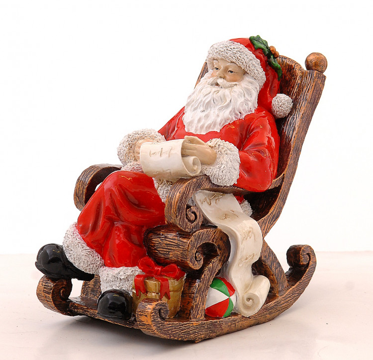 Статуетка "Санта" h-22, різнокольорова