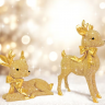 Декор "Новорічне Оленя" h-9, колір золото