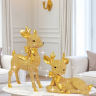 Декор "Новорічне Оленя" h-9, колір золото
