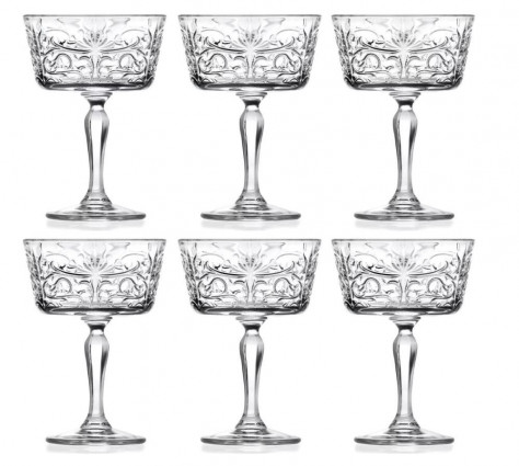 Набір келихів для шампанського "Tatoo" 270 мл, 6 предметів