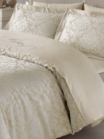 Постельное белье Vitaly евро 6 предметов, бежевый