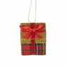 Подвеска новогодняя Подарок s-4см  квадратная