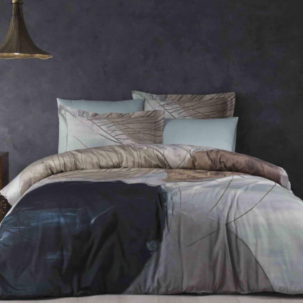 Постільна білизна "Galaxy", сіро/коричнева