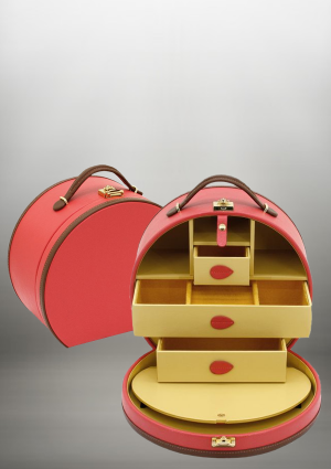 Кейс "Ascot" для прикрас круглий, кораловий