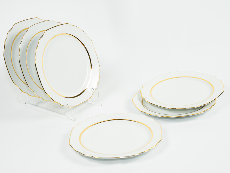 Набір десертних тарілок Premium Gold, 6 предметів