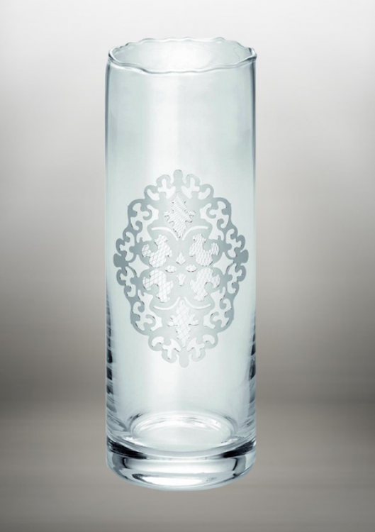 Ваза "Версаль" h-30 см, колір срібло.