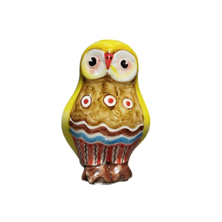 Декор "Сова" велика h-18, жовта