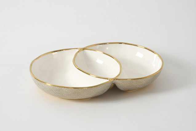 Менажниця "Sensu" l-30, колір біло/золотий