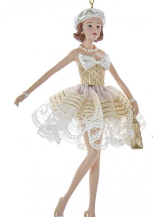 Підвіска "Леді шоппер в береті" h-15 см