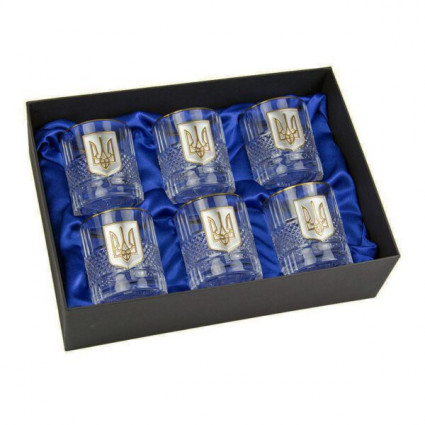 Набір келихів для віскі "Тризуб" 6 предметів