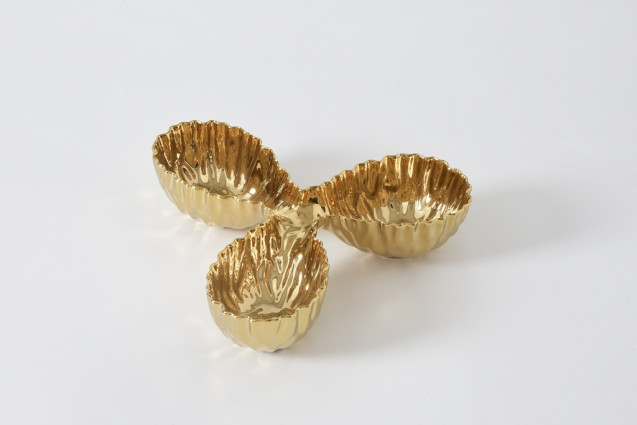 Менажниця 3 секції "Mascali Doro" l-27, колір золото