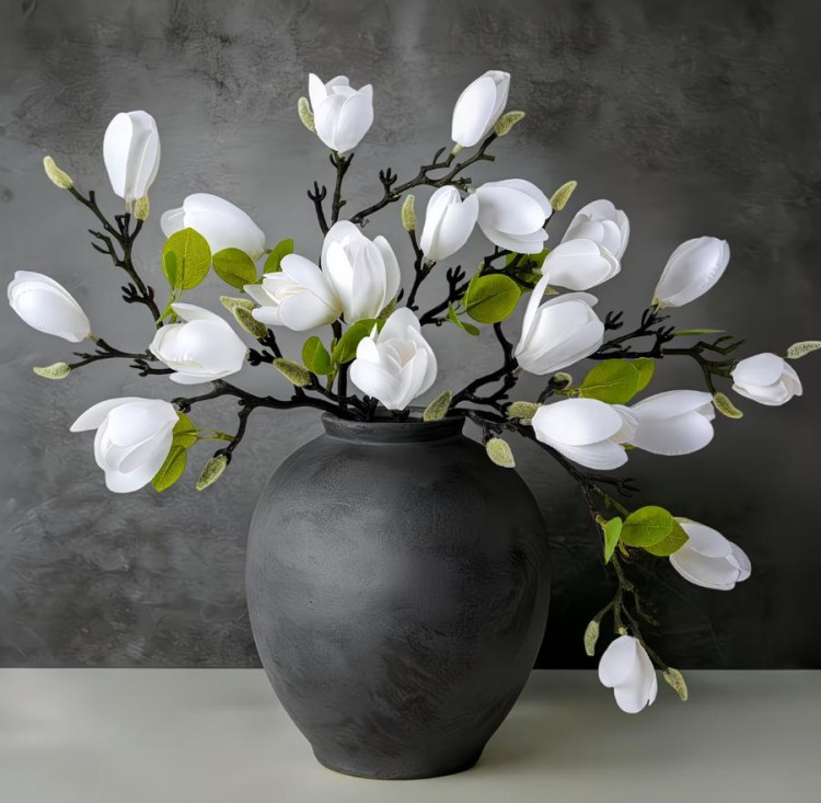 Гілка "Магнолія" h-68 біла