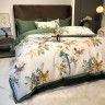 Постільна білизна "Birds", зелено/біла