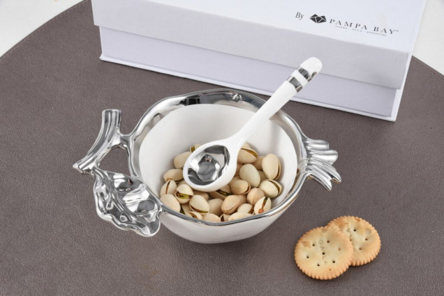 Подарунковий набір "Pomegranate" 2 предмети, колір срібло