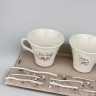 Кавовий набір "Chiara" 3 предмети, 2 персони, беж
