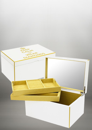 Кейс для прикрас Keep Calm and Wear Dimonds, білий