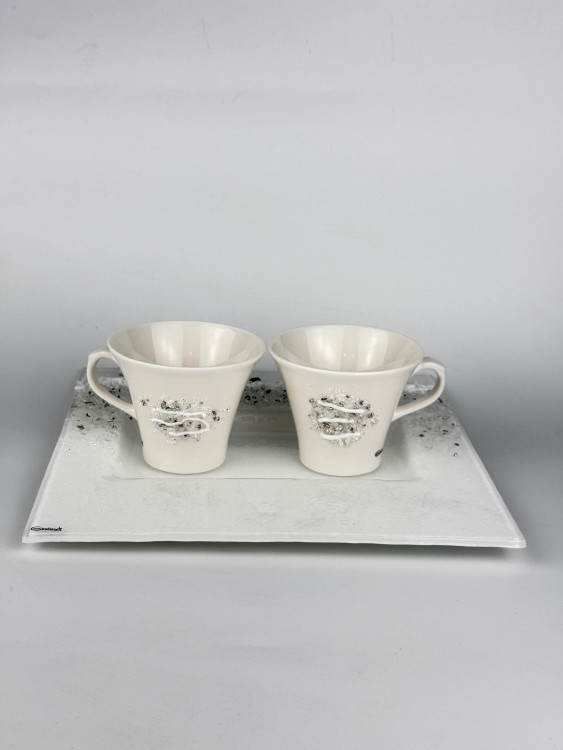 Кавовий набір "Chiara" 3 предмети, 2 персони, білий