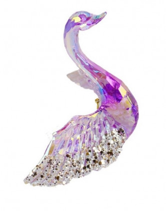 Підвіска "Лебідь" h-10, рожева