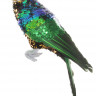 Декоративное украшение Попугай l-40см золотистый/синий/зелений