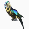 Декоративное украшение Попугай l-40см золотистый/синий/зелений