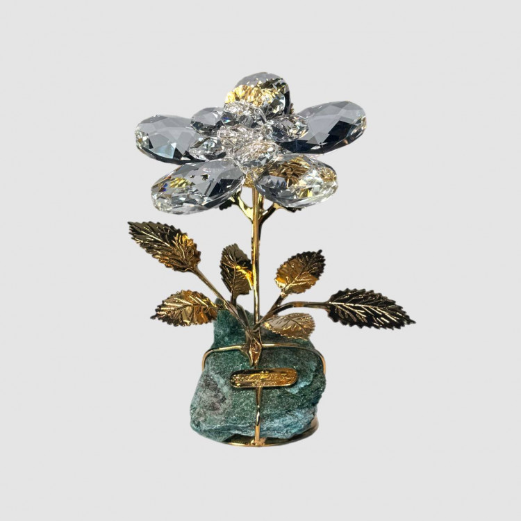 Кришталева квітка h-12 фуксит колір золото