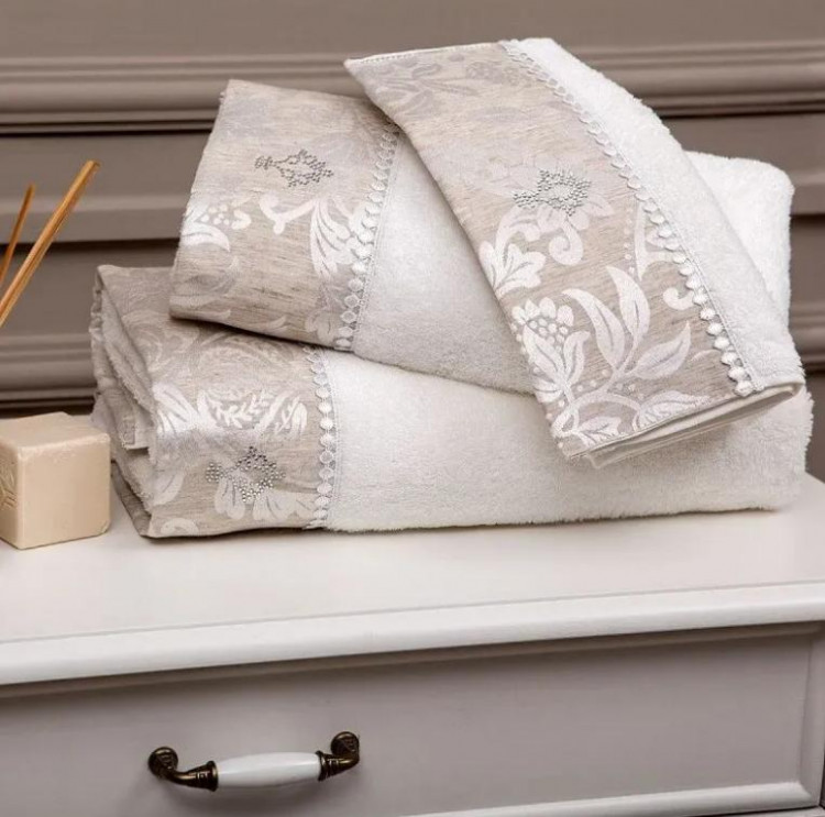 Набір рушників "Viltaly" крем/беж