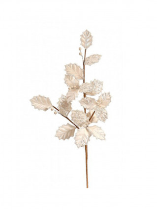 Гілка З листочками, h-63см, біла