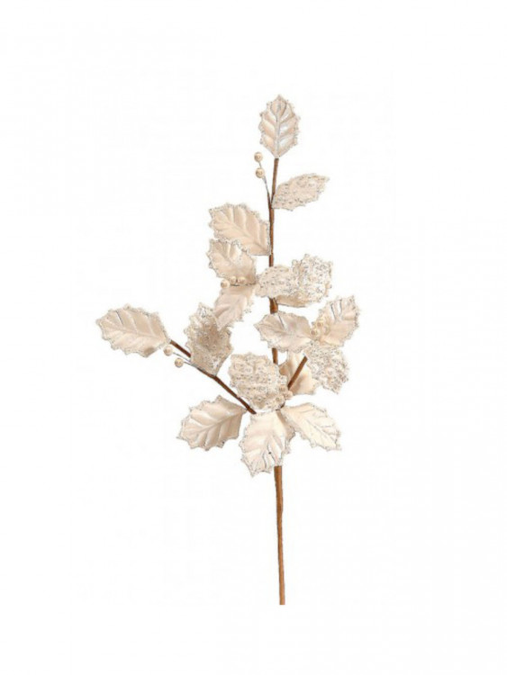 Гілка З листочками, h-63см, біла