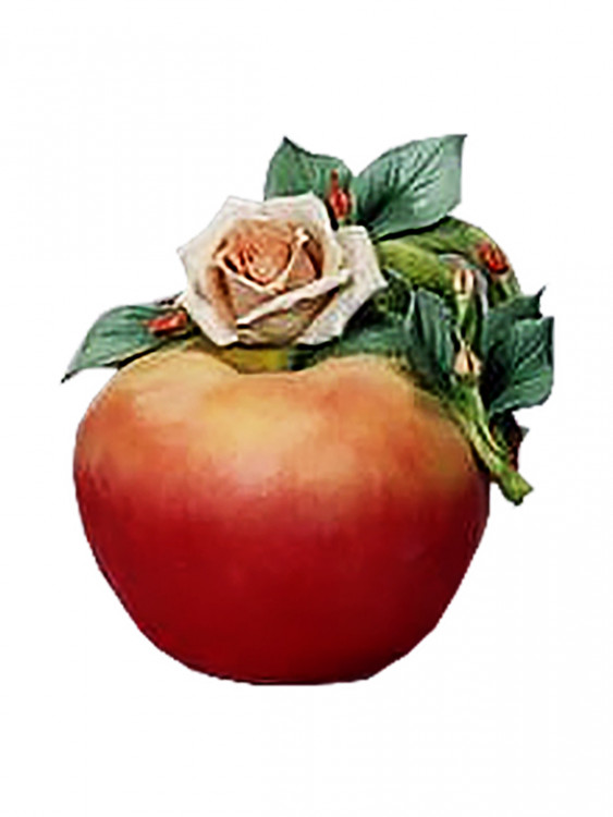 Статуетка "Райське яблуко" з трояндою