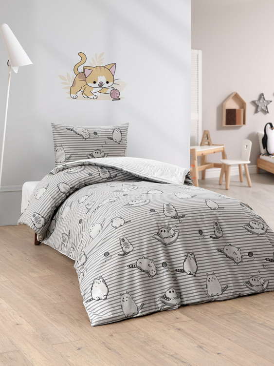 Постільна білизна "Kitty", сіра