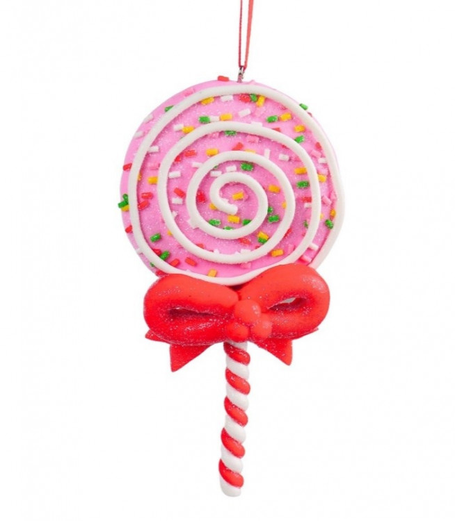 Підвіска "Льодяник" h-10, рожева