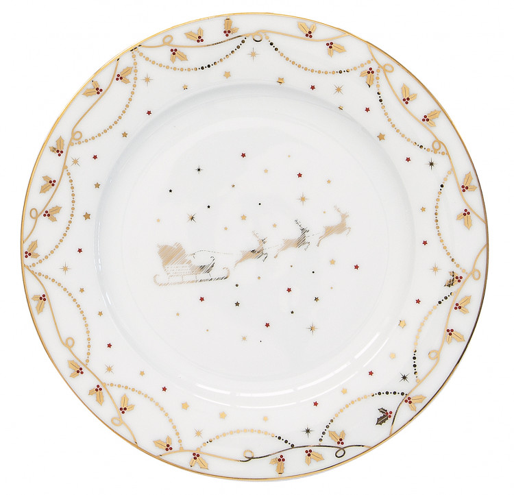 Тарілка десертна "Christmas Lights" d-19, різнокольорова