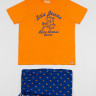Домашній комплект чоловічий Race Access (футболка + шорти) помаранчевий+синій, розмір XXL
