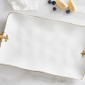 Піднос "Fleur" l-48, колір біло/золотий