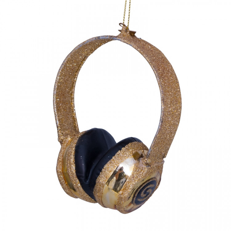 Підвіска "Навушники" h-12, колір золото