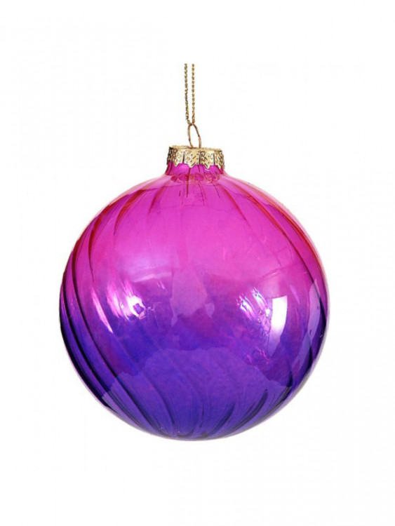 Куля, d-8см, фіолетова з рожевим