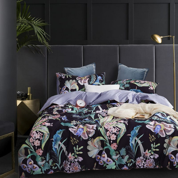 Постільна білизна Flower Blossom, фіолетова