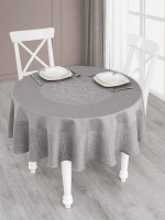 Скатертина кругла Darvin, сіра