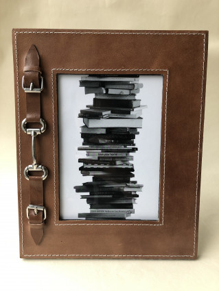 Фоторамка "Жокей" 20x25x8см (шкіра, нікель)