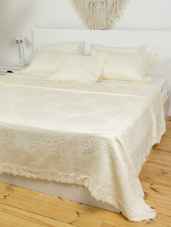 Набор постельного белья с покрывалом Policotton, крем