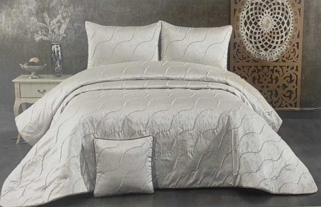 Покривало з наволочками "Romance", крем