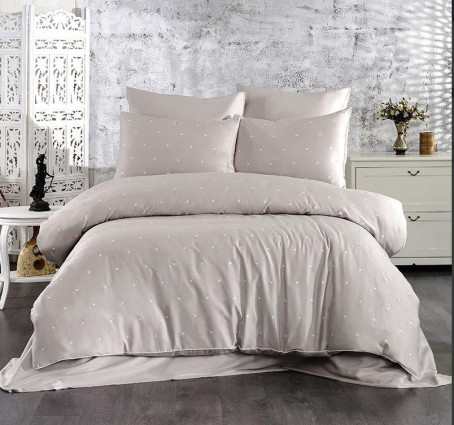 Постільна білизна "Lovens", крем/сірий