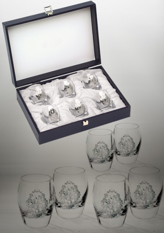 Стопки для горілки "Версаль", колір срібло